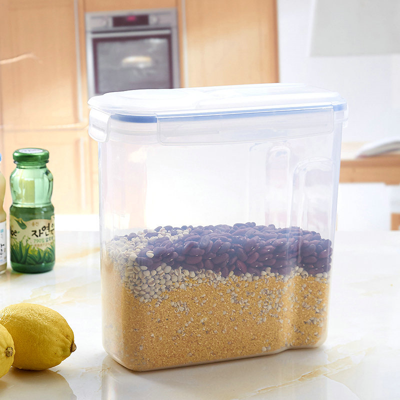 Ran Ye zárt műanyag élelmiszertároló edény, négyszögletes alakú, 3,1–4 L kapacitás, PP anyag, frissesség megőrző doboz