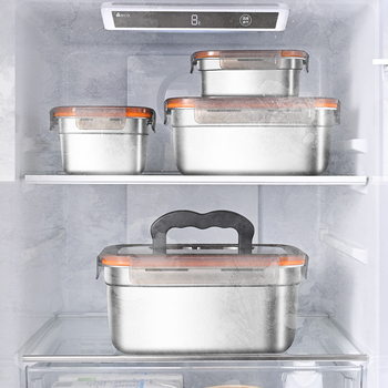 Okrugla kutija za obrok od 304 nehrđajućeg čelika s poklopcem, prehrambena klasa, posuda za čuvanje hrane, 1–2 L