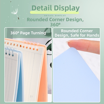 Бележник със сваляема спирала за ученици, модел xdl, вътрешни страници от хартия, съвместим с рефили