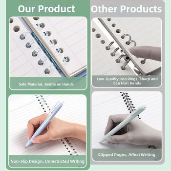 Бележник със сваляема спирала за ученици, модел xdl, вътрешни страници от хартия, съвместим с рефили