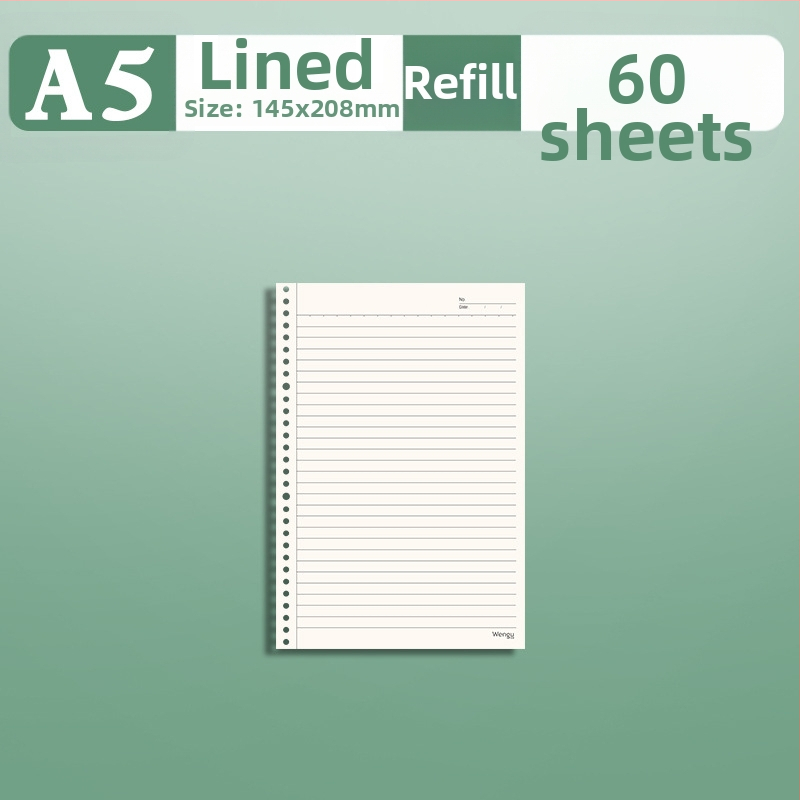 Бележник със сваляема спирала за ученици, модел xdl, вътрешни страници от хартия, съвместим с рефили