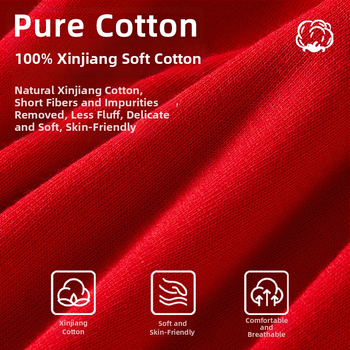 Мъжки потник от 100% памук, базов слой, тънък, антибактериален 7A, 160 г