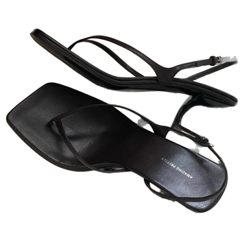 Ženske Herringbone sandale, PU gornji dio, gumeni đon, kopča, tanak potpetica 3–6 cm