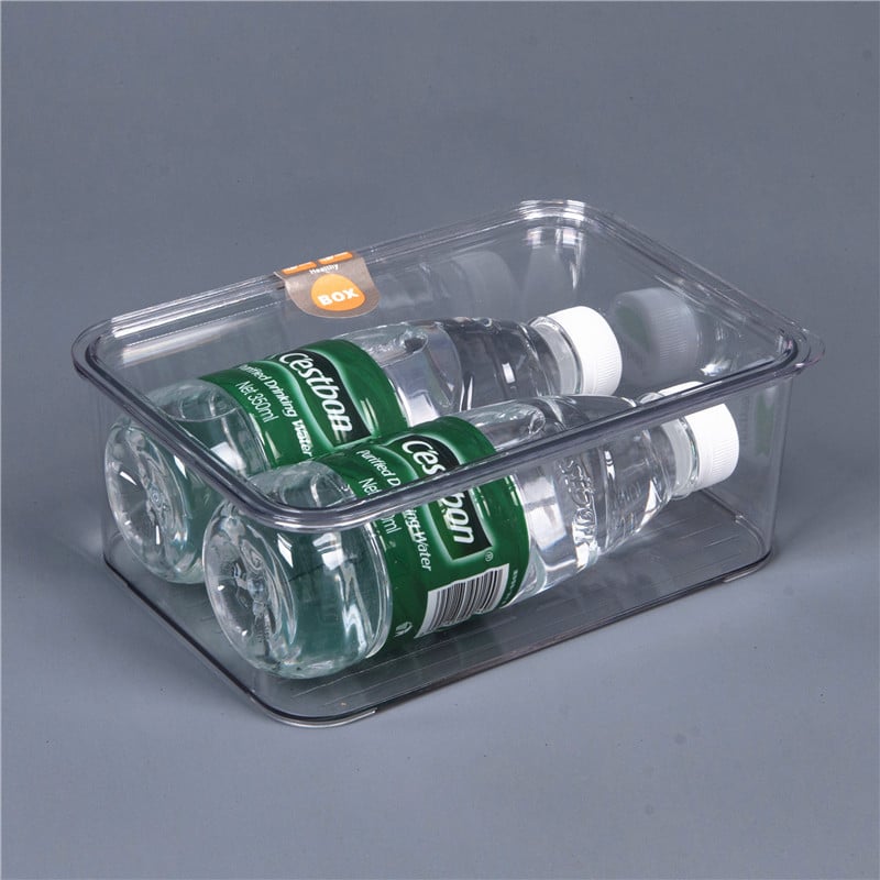 Кутия за съхранение на храни, прозрачен PET, с капак и уплътнение