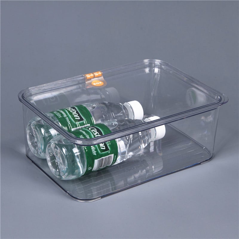 Кутия за съхранение на храни, прозрачен PET, с капак и уплътнение