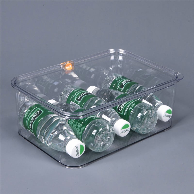 Кутия за съхранение на храни, прозрачен PET, с капак и уплътнение