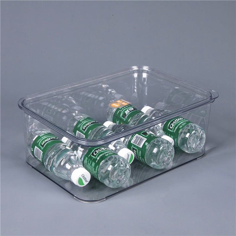 Кутия за съхранение на храни, прозрачен PET, с капак и уплътнение