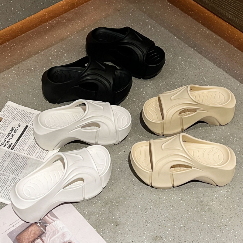 Platformske thong sandale, EVA gornji dio i EVA đon, zaobljeni vrh, svakodnevni stil