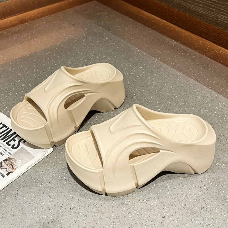 Platformske thong sandale, EVA gornji dio i EVA đon, zaobljeni vrh, svakodnevni stil