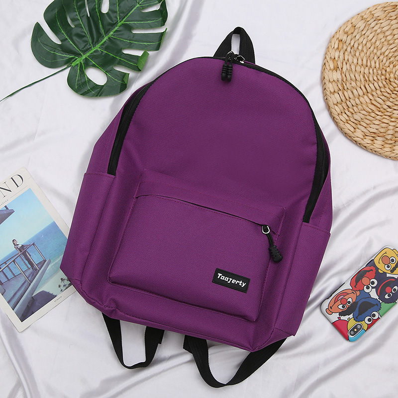 Uniszex Oxford hátizsák – kampus stílus, ultrakönnyű, nylon bélés, egyszínű mintázat