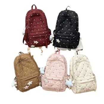 Uniszex nylon laptop hátizsák, 15 hüvelykes laptophoz, 20–35 L kapacitás, görbült vállpántok, utazáshoz