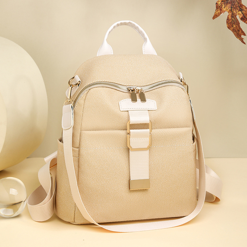 Női laptop hátizsák, PU anyag, városi egyszerűség stílusa, 2025 ősz, cipzáras zárás, poliészter bélés