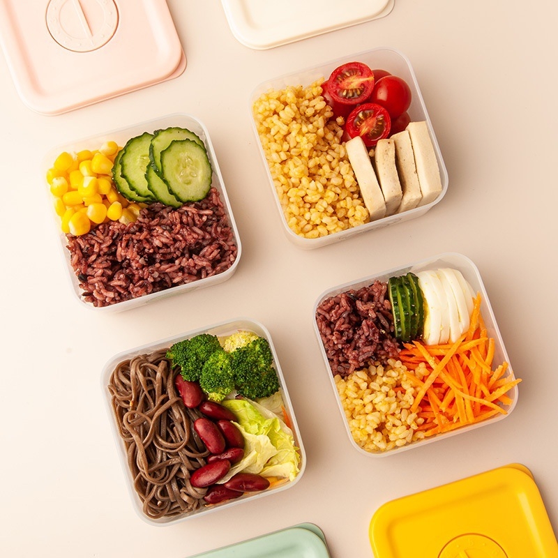 Karton mini kutija za čuvanje hrane, zapečaćena i protiv curenja, kutija od PP plastike za grickalice, mikrovalna sigurnost, kapacitet ≤300 ml