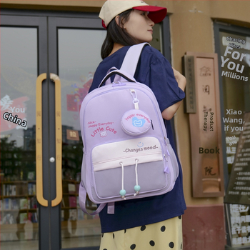 Rucsac pentru copii din Oxford, stil campus tineret, imprimeu cu litere, curele cu pernă de aer, respirabil