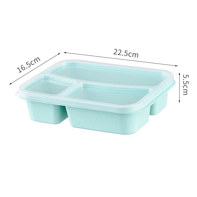 Senxuan kutija za ručak od pšenične slame i PP-a, kvadratnog oblika, 800-1000 ml, pogodna za mikrovalnu pećnicu, jedan sloj