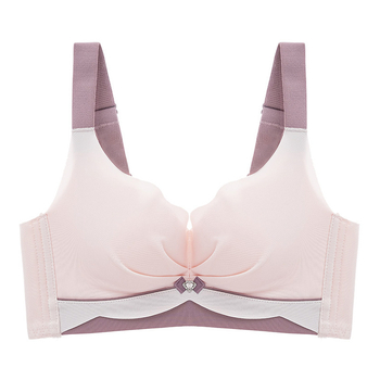 Sutien fără cusături, push-up pentru sâni mici, cupe 3/4, cupe modelate cu partea superioară subțire și partea inferioară mai groasă, bretele fixe duble, închidere în spate cu patru rânduri de carlige