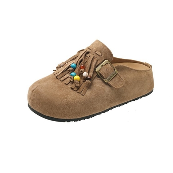 Sandale u stilu Birkenstock, srednja peta 3–5 cm, velur gornji dio, Baotou zatvorenog prsta, gumena potplata, unutarnji materijal od super vlakana