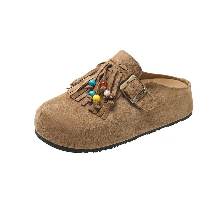 Sandale u stilu Birkenstock, srednja peta 3–5 cm, velur gornji dio, Baotou zatvorenog prsta, gumena potplata, unutarnji materijal od super vlakana