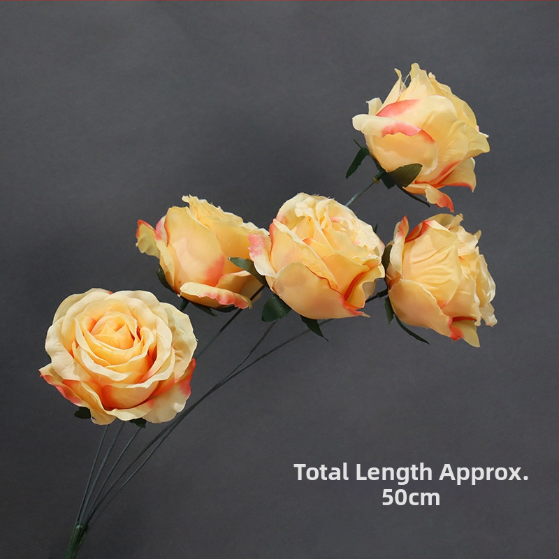 9 szál mű rózsa otthoni asztali dekorációhoz, textil anyag, virágkompozíció rekvizita