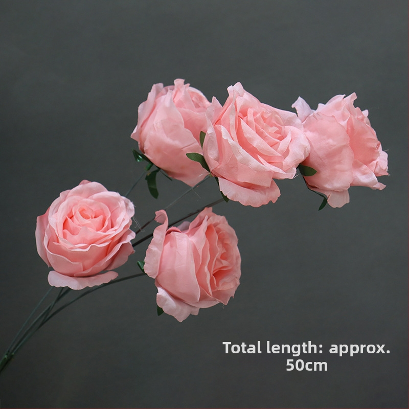 9 szál mű rózsa otthoni asztali dekorációhoz, textil anyag, virágkompozíció rekvizita