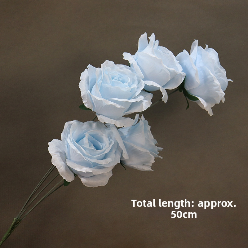 9 szál mű rózsa otthoni asztali dekorációhoz, textil anyag, virágkompozíció rekvizita