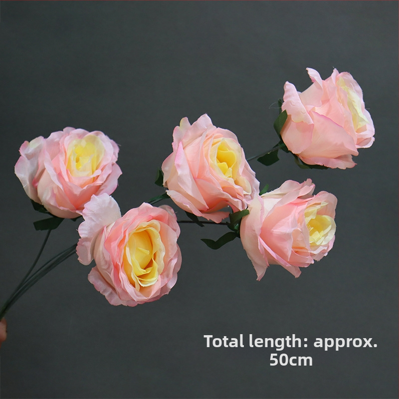 9 szál mű rózsa otthoni asztali dekorációhoz, textil anyag, virágkompozíció rekvizita