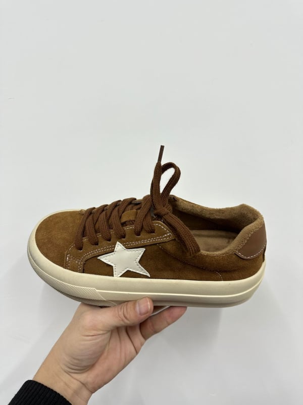 Leopárd mintás platform cipő, velúr felsőrész, fűzőzár, vastag talp