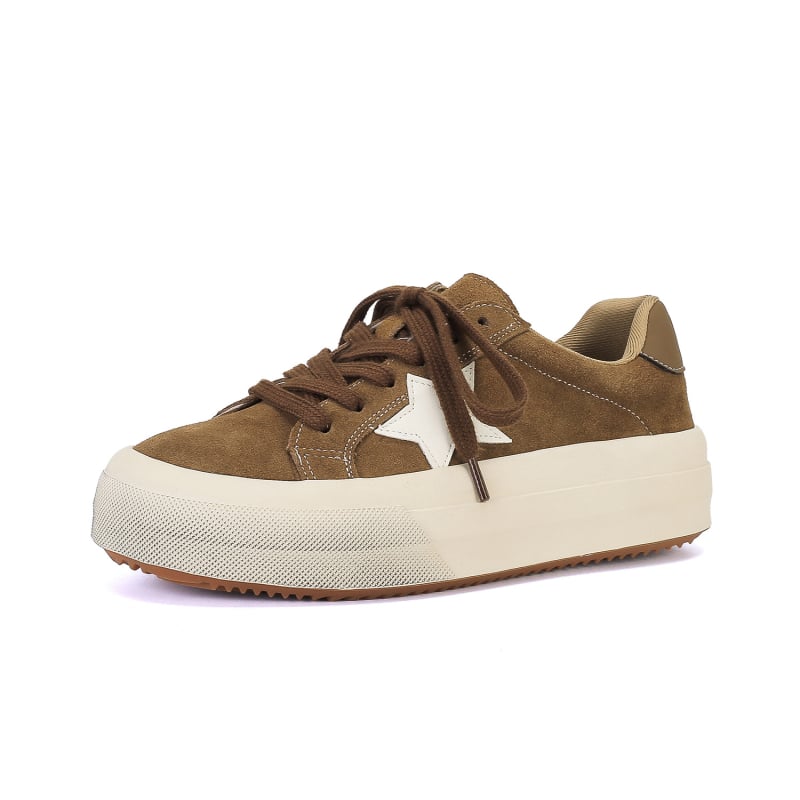 Leopárd mintás platform cipő, velúr felsőrész, fűzőzár, vastag talp