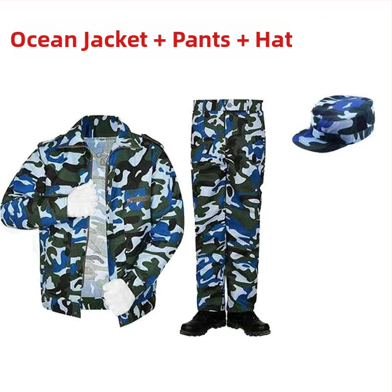 Σετ ενδυμάτων καμουφλάζ για εργασία – unisex, αναπνεύσιμο μείγμα συνθετικών ινών, καμουφλάζ, κατάλληλο για άνοιξη, καλοκαίρι και φθινόπωρο