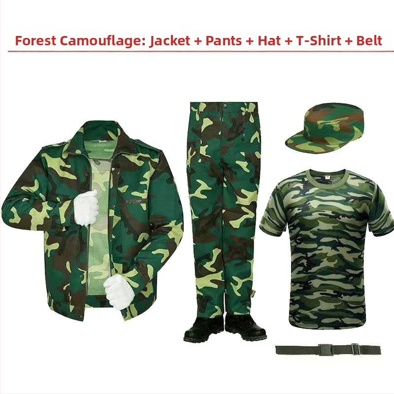 Σετ ενδυμάτων καμουφλάζ για εργασία – unisex, αναπνεύσιμο μείγμα συνθετικών ινών, καμουφλάζ, κατάλληλο για άνοιξη, καλοκαίρι και φθινόπωρο