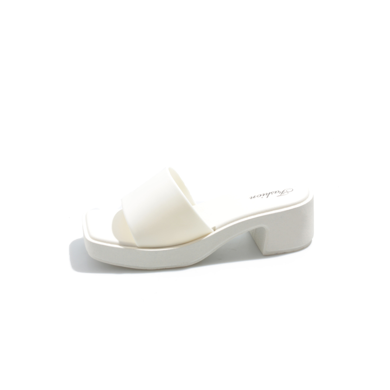 Sandale wedge cu talpă groasă, partea superioară PVC, anti-derapante, vară 2025