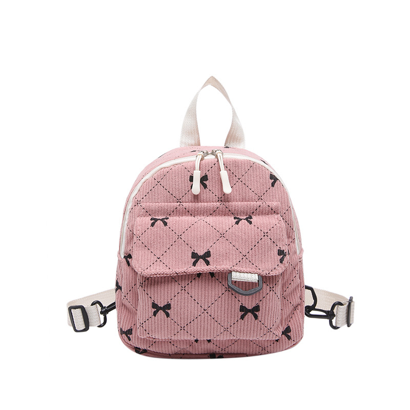 Rucsac cu fundă în stil coreean, design urban minimalist; material nylon; capacitate sub 20L; compatibil cu laptop de 8 inch; primăvara 2025