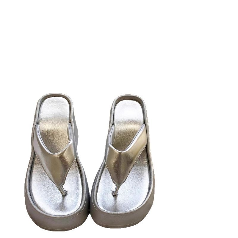 Sandale wedge cu talpă groasă, vârf rotund, stil coreean, partea superioară PU și talpa PU, căptușeală din microfibră