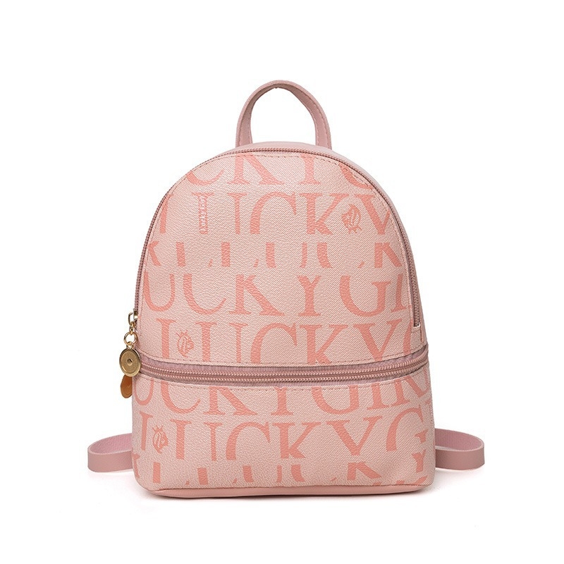 Rucsac PU, stil urban minimalist, închidere cu fermoar, interior fără căptușeală, buzunare pentru telefon și card de identificare, formă 3D