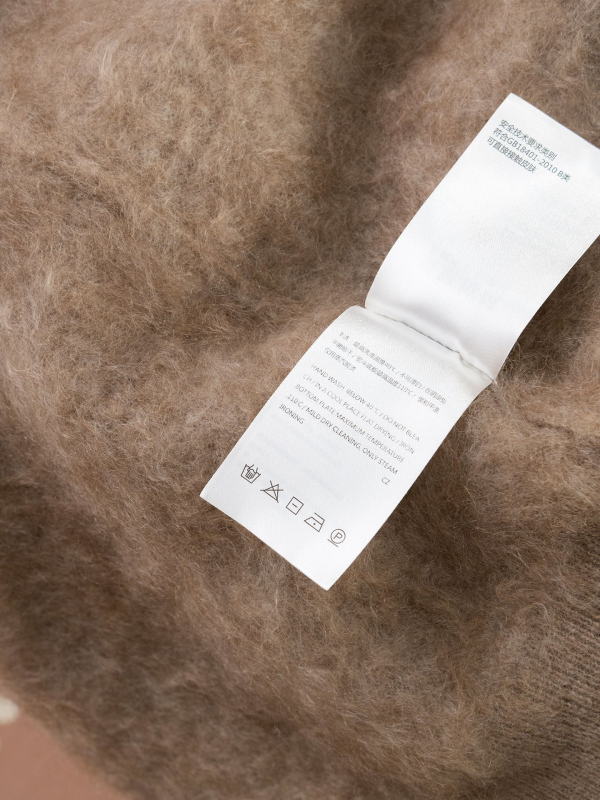 Мъжки кашмирен пуловер с кръгло деколте, свободна кройка, дълъг ръкав, 95% кашмир