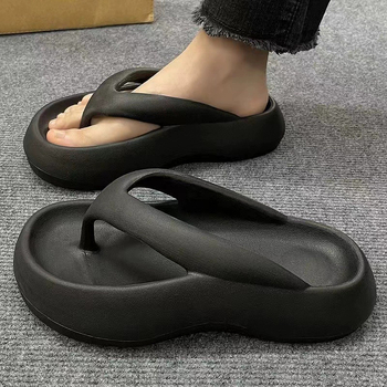 Papuci flip-flop EVA pentru femei, talpă groasă, interior EVA, vârf rotund, stil de relaxare, brand diffuse bali