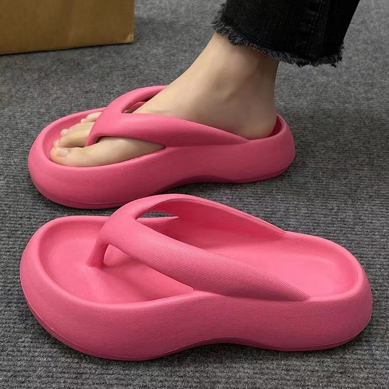 Papuci flip-flop EVA pentru femei, talpă groasă, interior EVA, vârf rotund, stil de relaxare, brand diffuse bali
