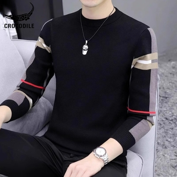 Кашмирен пуловер, плътна вълна, свободен силует, корейски стил, едноцветен модел, 36–40% кашмир