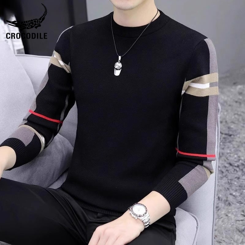 Кашмирен пуловер, плътна вълна, свободен силует, корейски стил, едноцветен модел, 36–40% кашмир