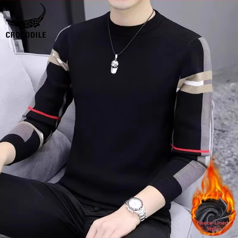 Кашмирен пуловер, плътна вълна, свободен силует, корейски стил, едноцветен модел, 36–40% кашмир