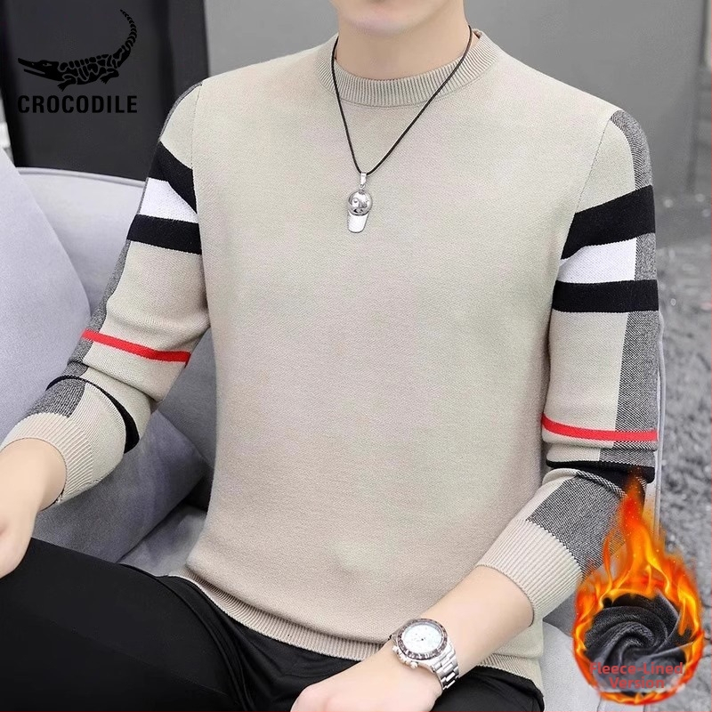 Кашмирен пуловер, плътна вълна, свободен силует, корейски стил, едноцветен модел, 36–40% кашмир