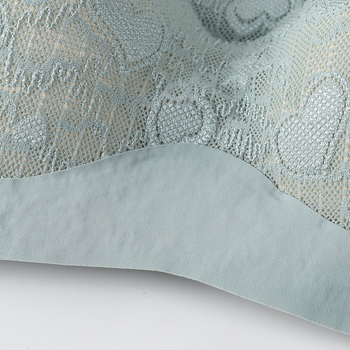 Γυναικείο δαντελένιο νάιλον αθλητικό σουτιέν, 3/4 Κύπελλο, λεπτό κάλυμμα, σταθεροί διπλοί ιμάντες, πίσω κλείσιμο με τρεις σειρές αγκιστρώσεων