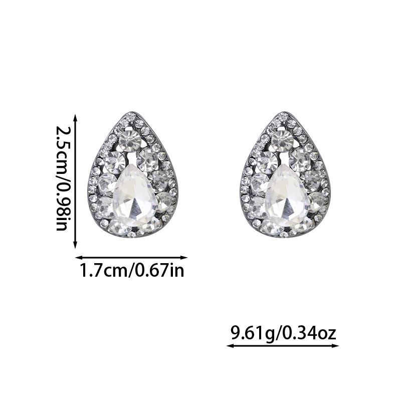 Nőknek szóló teardrop fülbevalók, kézzel készített vasból, réz füllyuk-tűkkel, U-alakú geometriai dizájn, könnyed luxus stílus