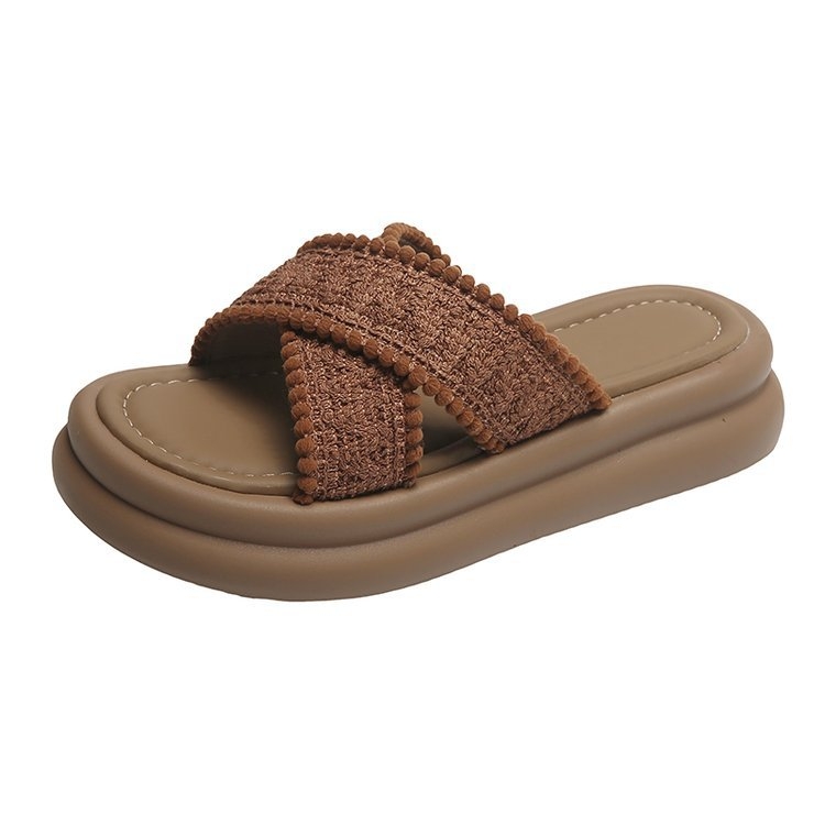 Női vastalpas szandál flip-flop, bélés nélkül, nyár 2025, felnőtteknek