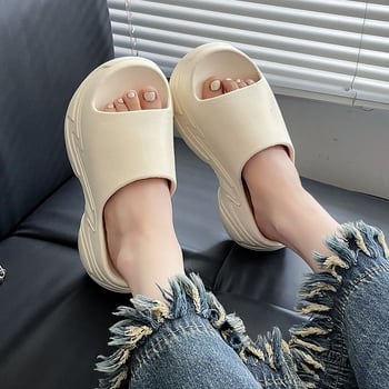 Ženske EVA papuče, gornji EVA, podloga EVA, oblik prstiju poput ribljeg otvora, slip-on stil, ljeto 2024