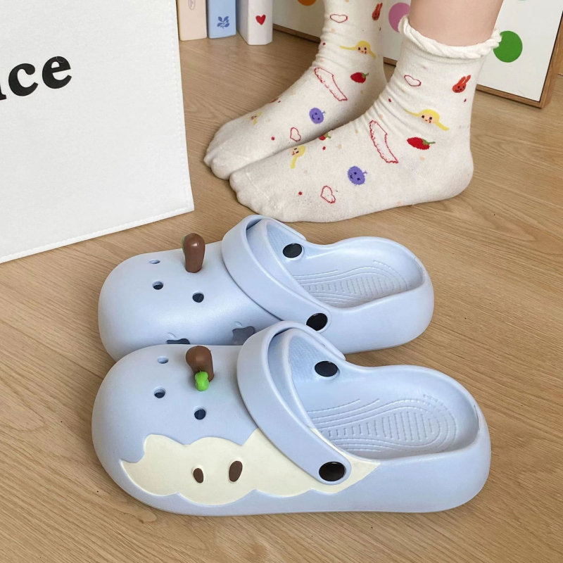 Női Crocs-stílusú EVA szandál 2 cm vastag talppal, lélegző, csúszásmentes, strandhoz