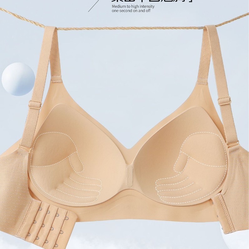 Γυναικείο σουτιέν με σταθερές κάψες, με μεσαία μορφοποιημένα κύπελλα, σταθεροί διπλοί ιμάντες, πίσω κούμπωμα με τρεις σειρές αγκιστριών, ύφασμα νάιλον/πολυαμίδη