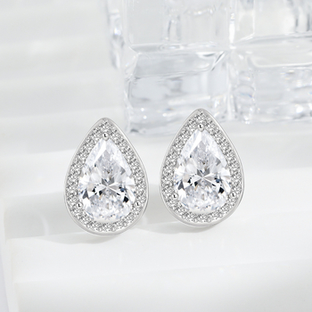 Rézből készült csepp alakú fülbevalók elektroplattal, egyszerű stílus, párok számára