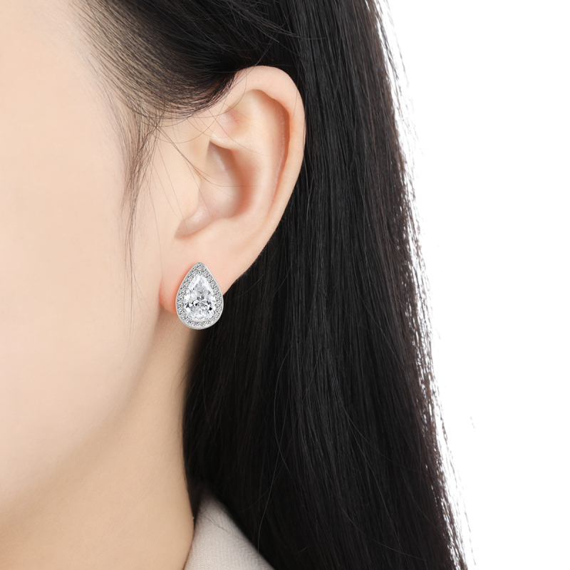 Rézből készült csepp alakú fülbevalók elektroplattal, egyszerű stílus, párok számára