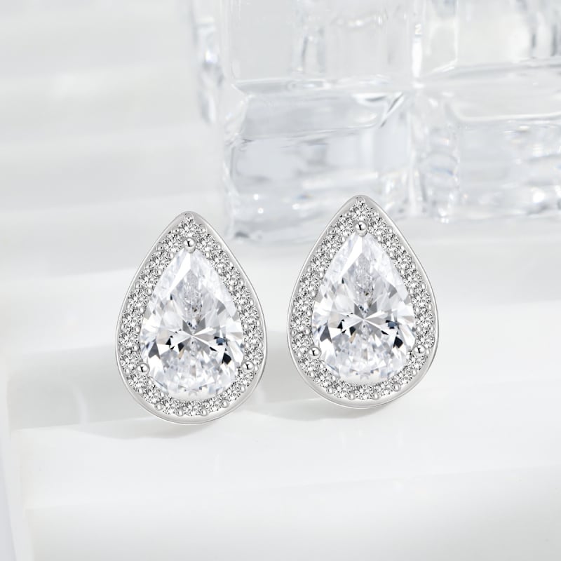 Rézből készült csepp alakú fülbevalók elektroplattal, egyszerű stílus, párok számára